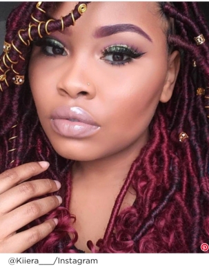 faux locs with hair jewelry, hair tool